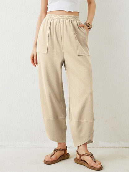 Elastic Waist Wide Leg Boho Lounge Pants