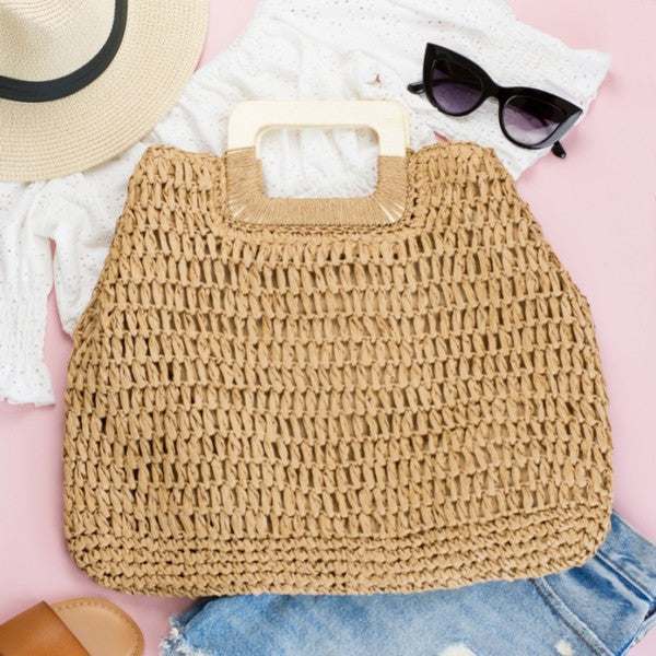 Oversized Straw Beach Tote