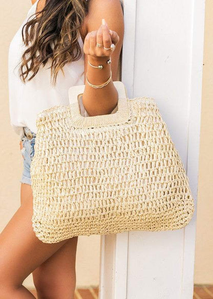 Oversized Straw Beach Tote