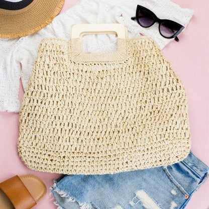 Oversized Straw Beach Tote