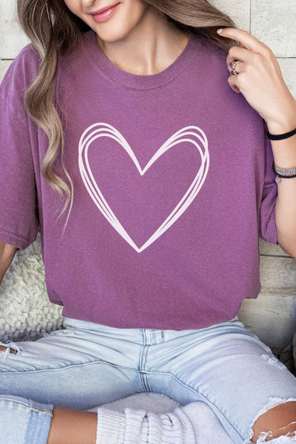 Heart Valentine's Day Minimalist Graphic Tee