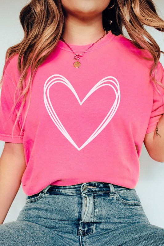 Heart Valentine's Day Minimalist Graphic Tee