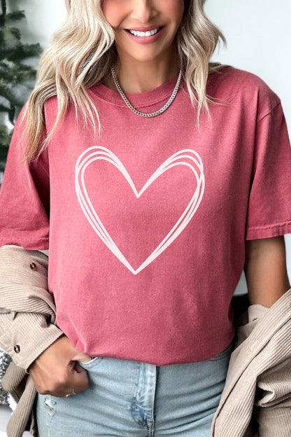 Heart Valentine's Day Minimalist Graphic Tee