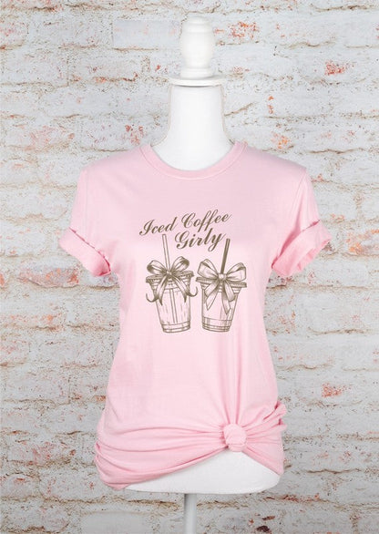 Iced Coffee Girly Graphic Tee