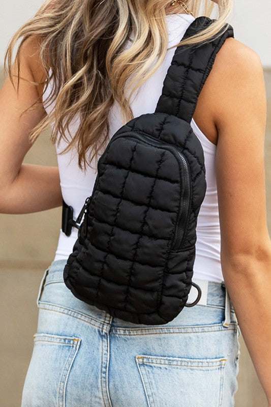 Quilted Crossbody Puffer Sling Bag