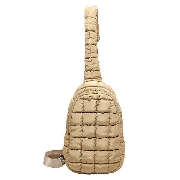 Quilted Crossbody Puffer Sling Bag