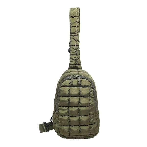 Quilted Crossbody Puffer Sling Bag