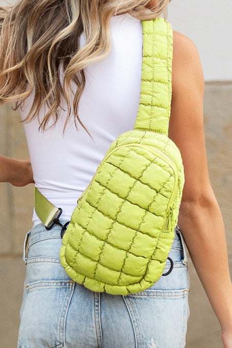 Quilted Crossbody Puffer Sling Bag