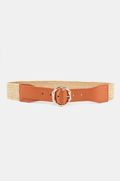 Boho Braided Belt with Stylish Alloy Buckle in PU and Alloy.