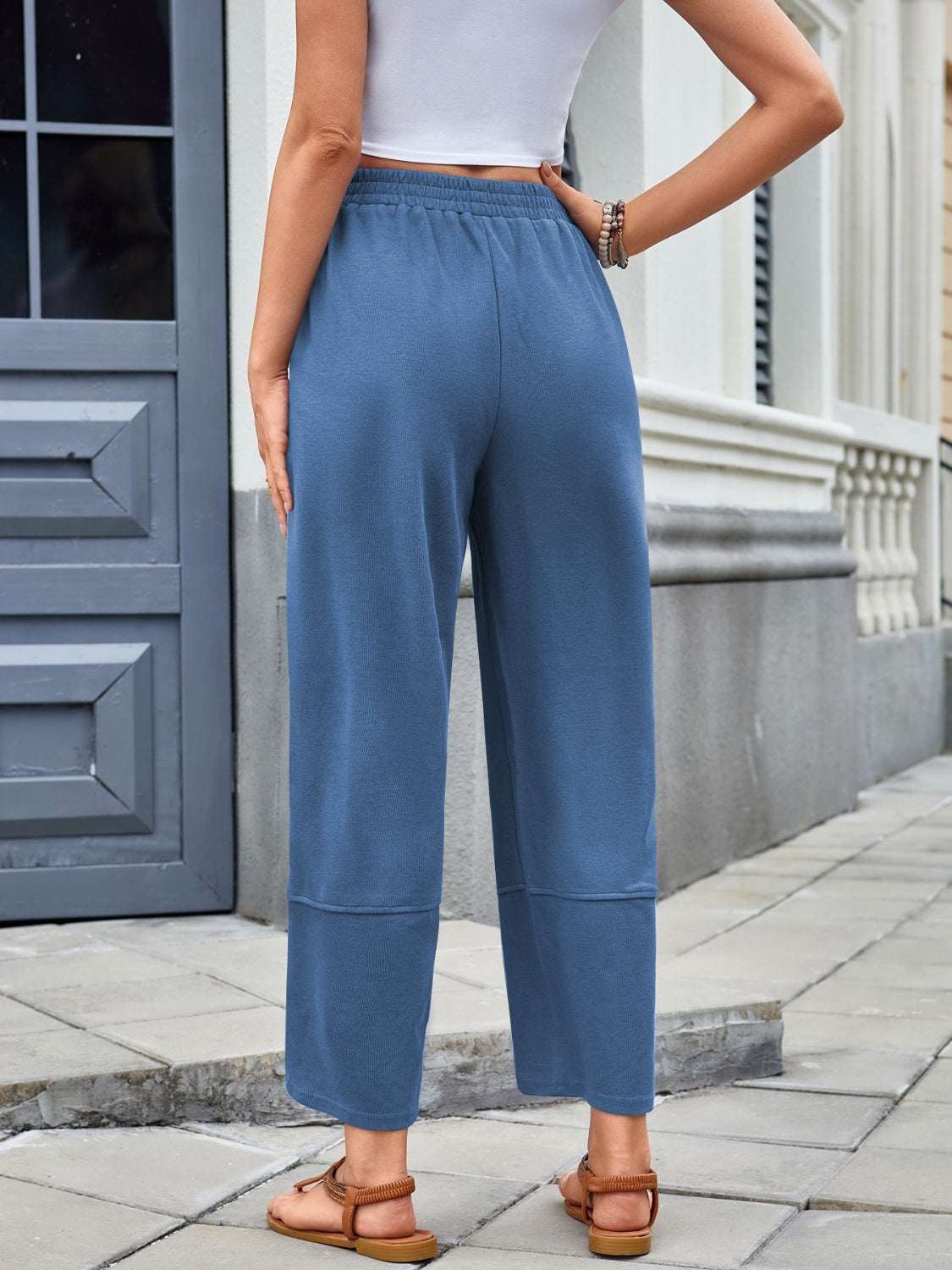 Elastic Waist Wide Leg Boho Lounge Pants