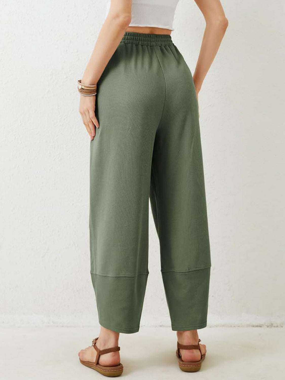 Elastic Waist Wide Leg Boho Lounge Pants