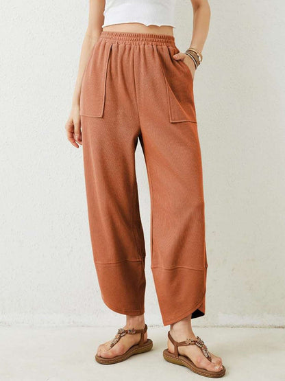 Elastic Waist Wide Leg Boho Lounge Pants