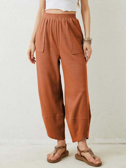 Elastic Waist Wide Leg Boho Lounge Pants