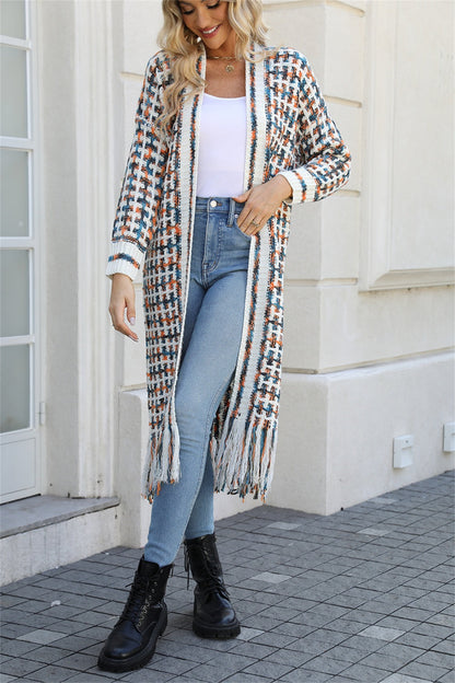 Open Cardigan - Multicolored Open Front