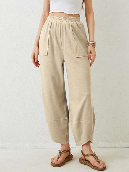 Elastic Waist Wide Leg Boho Lounge Pants