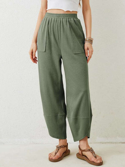 Elastic Waist Wide Leg Boho Lounge Pants