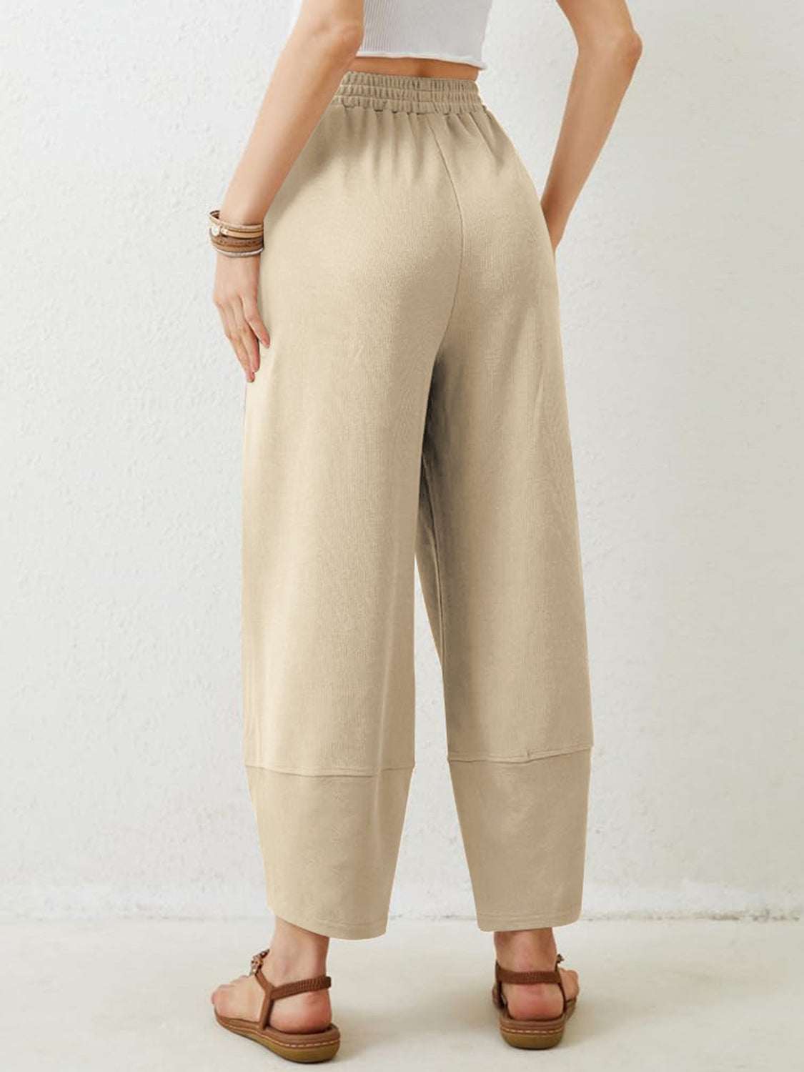 Elastic Waist Wide Leg Boho Lounge Pants